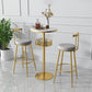 Glam Stone Bar Table Set 1/3 Pieces Round Counter Table for Indoor Clearhalo 'Bar Furniture' 'furn' 'furn_home_bar_bar_sets' 'Furniture' 'Home Bars & Bar Sets' 'home_bar_bar_sets' 'Kitchen & Dining Furniture' 1200x1200_fc65ee66-ef97-4430-a91b-18dee6a356b5