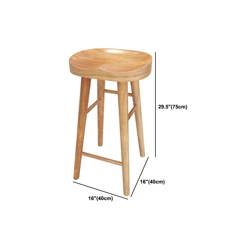 Ensemble de Table de Bar moderne 1/4 pièces, Table de comptoir rectangulaire en bois de pin avec tabourets sans dossier