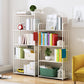 Contemporary Metal Bookcase Standard Closed Back Bookshelf with Shelves