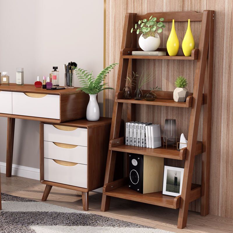 Modern Style Ladder Bookshelf Solid Wood Open Shelf Bookcase Clearhalo 'Bookcases' 'furn' 'furn_bookcases' 'Furniture' 'furniture_bookcases' 'kitchen' 'kitchen_bookcases' 'Living Room Furniture' 'Office Furniture' 1200x1200_fc68fbbd-9527-4787-a616-429b2dd31352