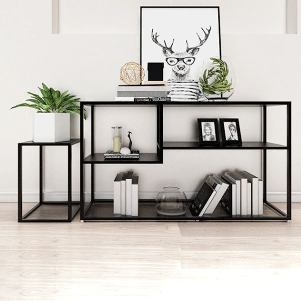 29.53-inch Tall Modern Console Table Iron Accent Table with Shelves Clearhalo 'Console Tables' 'console_tables' 'Entry & Mudroom Furniture' 'furn' 'furn_console_tables' 'Furniture' 1200x1200_fc69f42a-d54a-48cb-a443-58213c4ab3cf