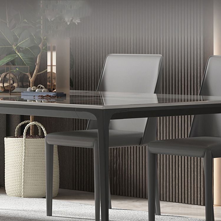 Industrial Style Home Sintered Stone Dining Table 4 Legs Base Rectangle Table Clearhalo ' dining_table' 'Dining Tables & Seating' 'Dining Tables' 'furn' 'furn_dining_table' 'Furniture' 'furniture_dining_table' 'Kitchen & Dining Furniture' 'kitchen&dining_furn' 'kitchen' 'kitchen_dining_table' 1200x1200_fc6a99bf-7da3-4d9c-a66a-e7112c00bc92