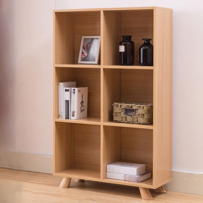Engineered Wood Shelf Bookcase Contemporary Bookshelf for Study Room