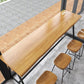 Light Brown Modern Style Bar Table in Solid Wood and Iron Cafe Bar Table, Only Table Clearhalo 'Bar Furniture' 'Bar Tables' 'bar_tables' 'furn' 'furn_bar_tables' 'Furniture' 'furniture_bar_tables' 'Kitchen & Dining Furniture' 1200x1200_fc6b247e-09d2-4902-bc11-030cf2f08fb6