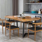 Metal Industrial Rectangle Table Pine Solid Wood Top Table with Sled Base Clearhalo 'Dining Tables & Seating' 'Dining Tables' 'dining_table' 'furn' 'furn_dining_table' 'Furniture' 'furniture_dining_table' 'Kitchen & Dining Furniture' 1200x1200_fc6c78f5-4331-48f1-a688-d79536cd3e03