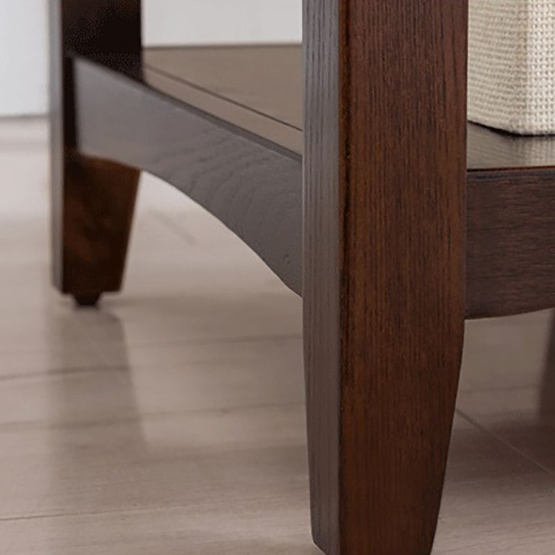 モダンな長方形の上部サイド表23.62 "ストレージ付きの高層材のエンドテーブル