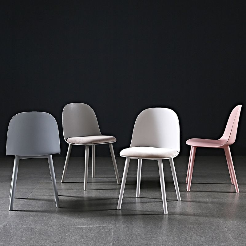 Scandinavian Plastic Dining Armless Chair Solid Back Chair for Home Clearhalo ' kitchen&dining_furn' 'Dining Chairs' 'Dining Tables & Seating' 'dining_chair' 'furn' 'furn_dining_chair' 'Furniture' 'furniture_dining_chair' 'Kitchen & Dining Furniture' 'kitchen' 1200x1200_fc6f4d7c-8958-484d-8b20-fb407c4b4536