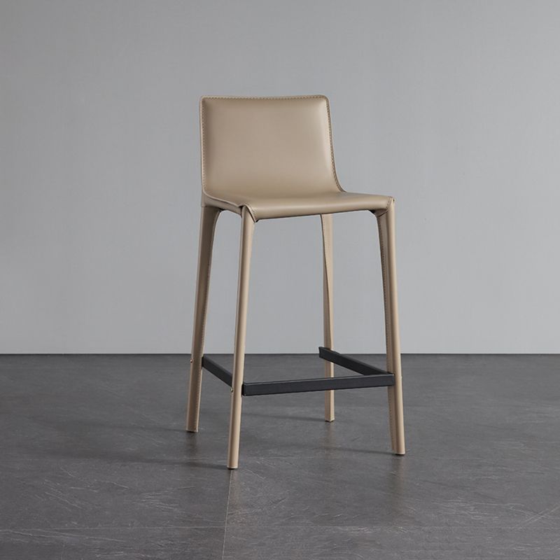 Modern Style Low Back Bar-stool Pu Leather Counter Bar Stool with Metal Legs Clearhalo 'Bar Furniture' 'Bar Stools' 'bar_stools' 'furn' 'furn_bar_stools' 'Furniture' 'Kitchen & Dining Furniture' 1200x1200_fc700da3-eab9-43de-b2c8-e7cd9e007d87