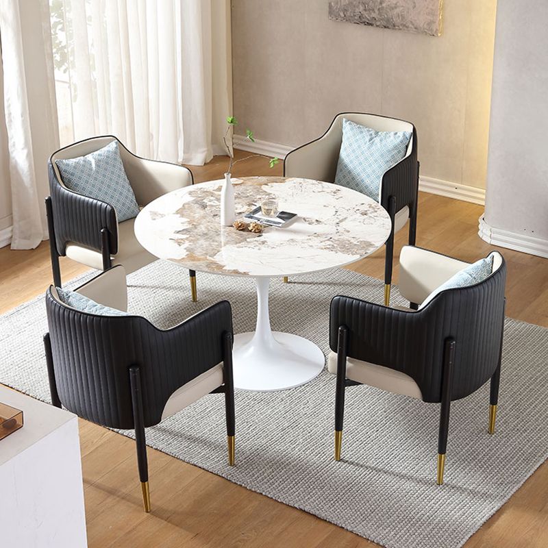Round Tulip Base Dinette Table Simplicity Style Dining Site Table for Indoor Clearhalo ' dining_table' 'Dining Tables & Seating' 'Dining Tables' 'furn' 'furn_dining_table' 'Furniture' 'furniture_dining_table' 'Kitchen & Dining Furniture' 'kitchen&dining_furn' 'kitchen' 'kitchen_dining_table' 1200x1200_fc70b0c2-fb5a-48c9-8483-60a9a511c9ee