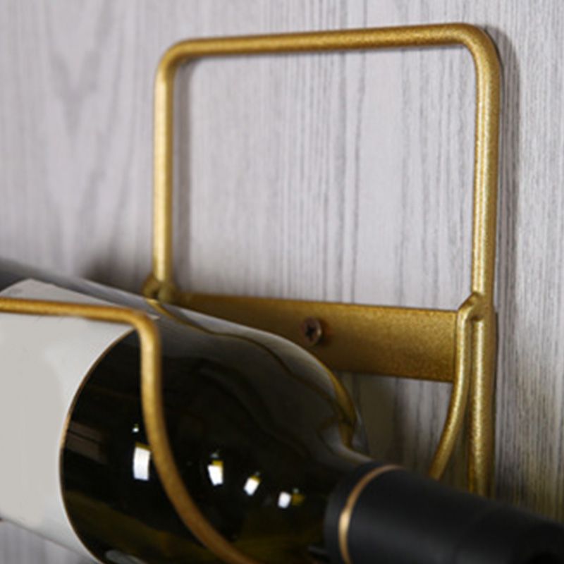 モダンメタルボトルワインラックホームウォールマウントワインボトルラック