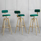 Glam Style Upholstered Bar Stools for Home Armless Stools with Metal Base Clearhalo 'Bar Furniture' 'Bar Stools' 'bar_stools' 'furn' 'furn_bar_stools' 'Furniture' 'furniture_bar_stools' 'Kitchen & Dining Furniture' 1200x1200_fc76215b-7f62-4449-89a2-97e5cd0c1161