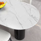 Metal Modern Free Form Dining Table Sintered Stone Table for Dining Room and Kitchen Clearhalo ' dining_table' 'Dining Tables & Seating' 'Dining Tables' 'furn' 'furn_dining_table' 'Furniture' 'furniture_dining_table' 'Kitchen & Dining Furniture' 'kitchen&dining_furn' 'kitchen' 'kitchen_dining_table' 1200x1200_fc764af8-286d-48e9-a18b-180ad13da445