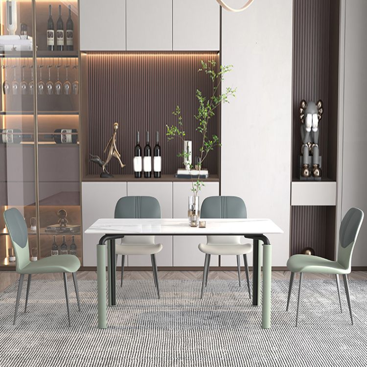 Industrial Metal Dining Room Chair PU Leather Dining Chairs for Home Use