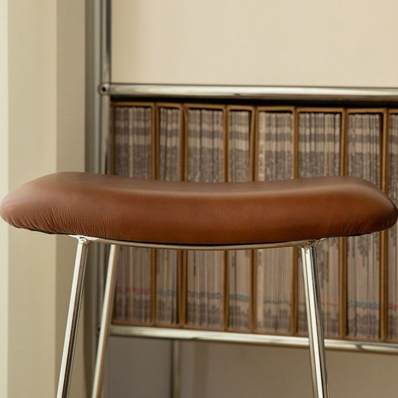 Nordic Style Leather Upholstered Barstool 4 Feet 27-inch Bar Stool for Dinning Room Clearhalo 'Bar Furniture' 'Bar Stools' 'bar_stools' 'furn' 'furn_bar_stools' 'furniture_bar_stools' 'Kitchen & Dining Furniture' 'kitchen&dining_furn' 'kitchen' 'kitchen_furn' Furniture' 1200x1200_fc78a81c-afa3-4120-b578-4d226024aaa4