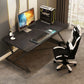 Contemporary Gaming Desk Rectangular Black Secretary Desk with Metal Legs