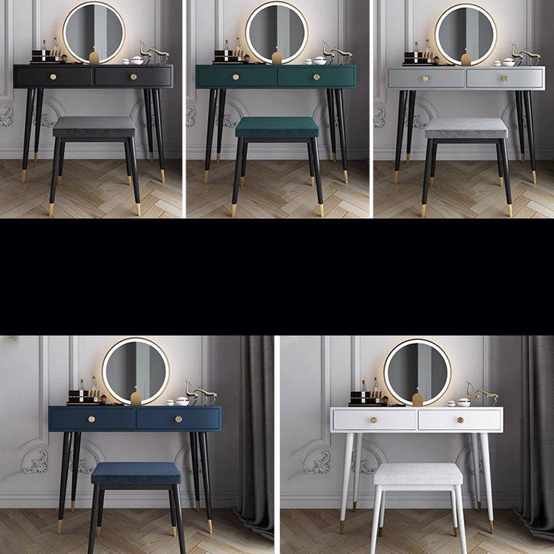 Modern Solid Wood Vanity Dressing Table with Mirror and Stool Clearhalo 'Bedroom Furniture' 'furn' 'furn_makeup_vanities' 'Furniture' 'Makeup Vanities' 'makeup_vanities' 1200x1200_fc7a073c-dcde-4d10-9e68-ebccdd33a46b