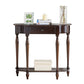 Victorian Rubber Wood Accent Table Free Form Console Sofa Table for Hall