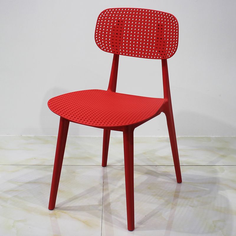 Scandinavian Stackable Dining Side Chair Plastic Armless Dining Chairs