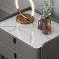 Modern Bed Nightstand Stone Accent Table Nightstand Cabinet with 2-drawer Clearhalo 'Bedroom Furniture' 'furn' 'furn_night_stand' 'Furniture' 'night_stand' 'Nightstands' 1200x1200_fc7f978c-2118-42b8-a156-b28244831236