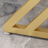 Industrielle rechteckige Schreibtisch Stein Stone Office Desk mit Schlittenbasis