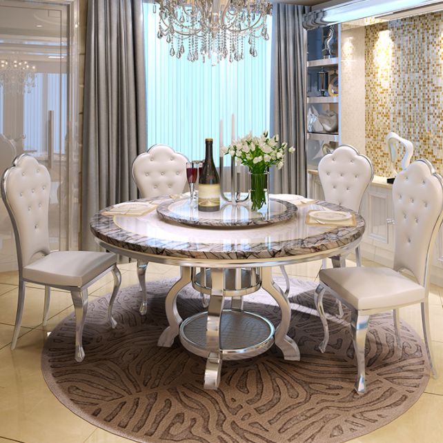 Luxury Style Marble Dining Table Single Pedestal Base Round Table for Dining Room Clearhalo ' dining_table' 'Dining Tables & Seating' 'Dining Tables' 'furn' 'furn_dining_table' 'Furniture' 'furniture_dining_table' 'Kitchen & Dining Furniture' 'kitchen&dining_furn' 'kitchen' 'kitchen_dining_table' 1200x1200_fc804b92-f8c7-400d-baaf-77b9ec3d9840