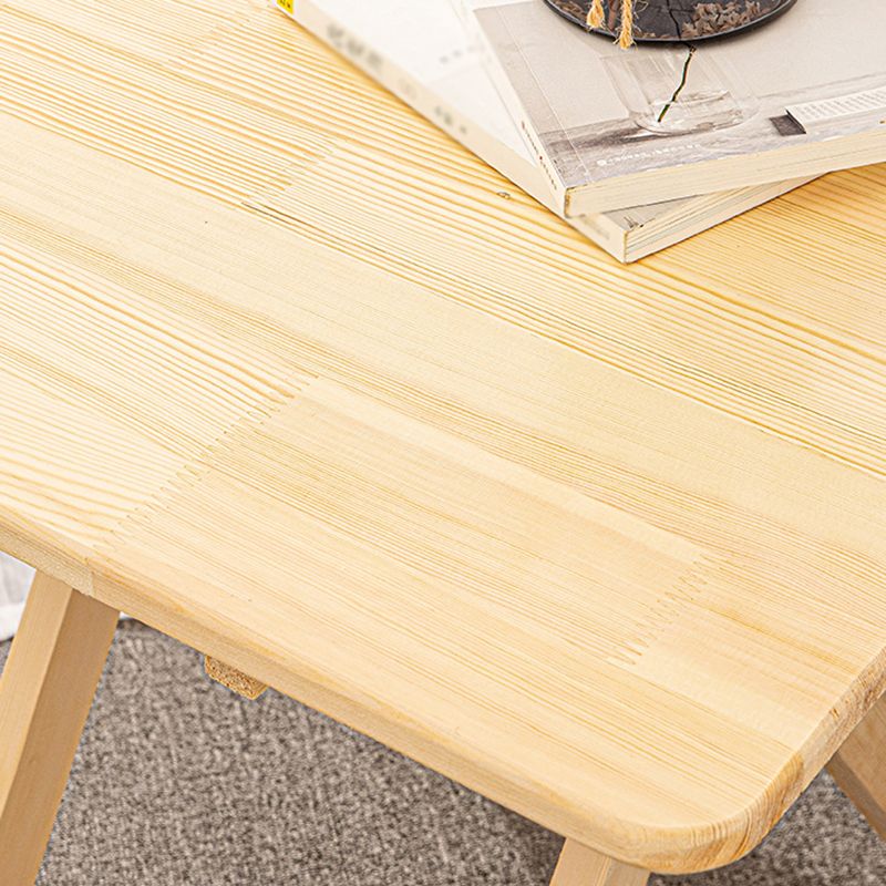 Contemporary Dining Room Wood Table Natural Pine Folding Table Clearhalo 'Dining Tables & Seating' 'Dining Tables' 'dining_table' 'furn' 'furn_dining_table' 'Furniture' 'furniture_dining_table' 'Kitchen & Dining Furniture' 'kitchen' 'kitchen_dining_table' 1200x1200_fc80f79b-7a93-4035-81f8-235b7f396916