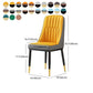Glam Parsons Dining Side Chair Leather Indoor Dining Chair with Metal Legs Clearhalo 'Dining Chairs' 'Dining Tables & Seating' 'dining_chair' 'furn' 'furn_dining_chair' 'Furniture' 'furniture_dining_chair' 'Kitchen & Dining Furniture' 1200x1200_fc821c08-cf3b-42c8-8626-6138163348b8