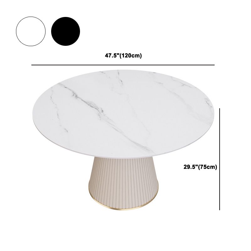 Moderne ronde sinters stenen tafel set 1/2/5 stukken eetgelegenheid set