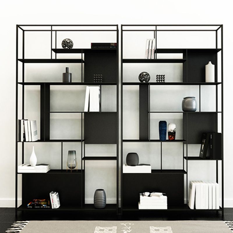 Industrial Open Rectangle Storage Bookshelf Home Office Etagere Bookcase Clearhalo 'Bookcases' 'furn' 'furn_bookcases' 'Furniture' 'Office Furniture' 1200x1200_fc84b779-93c7-40f2-bb8e-1e348e286fa7