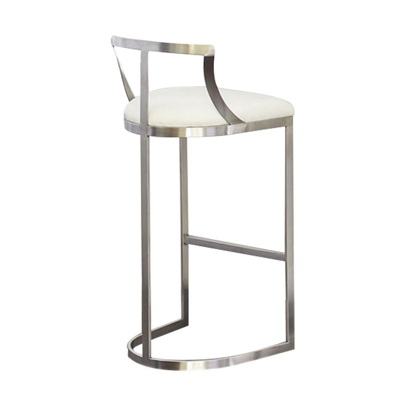 Sgabello imbottito di bar e controccia scandinavo con base di piedistallo