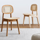 Traditional Style Dining Chair Solid Wood Cane Back Side Chair