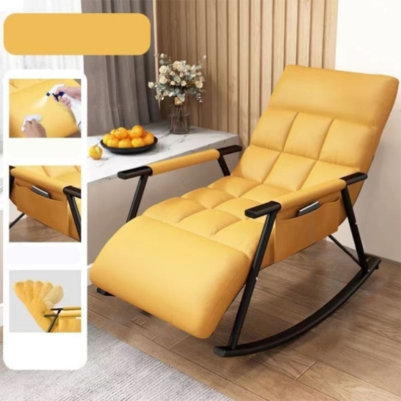 Chaise de fauteuil incliné créatif couleurs de couleur de couleur unie en cuir en cuir solide