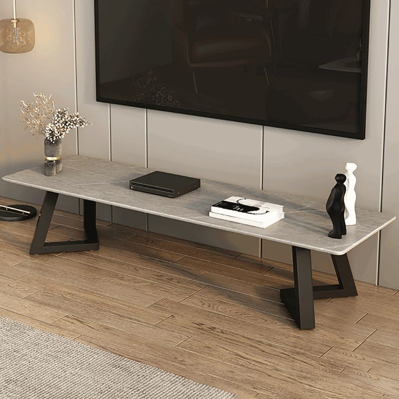 モダンな16 "Wテレビメディアスタンドストーンオープンシェルフテレビスタンドコンソール