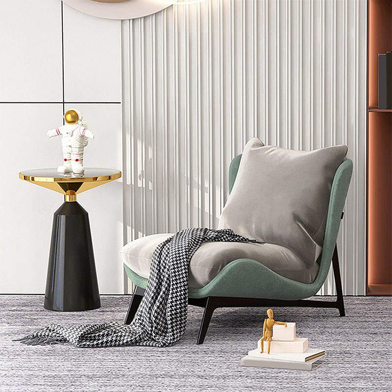 26.77"L x 26.38"W x 29.53"H Velvet Slipper Chair,Modern Armless Chair for Living Room Clearhalo 'Accent Chairs' 'accent_chairs' 'Chairs & Seating' 'furn' 'furn_accent_chairs' 'Furniture' 'Living Room Furniture' 1200x1200_fc87feaa-5476-49e8-9ec2-812ce00b7932