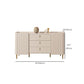 Scheda laterale in legno di credenza in stile glam con armadio e cassetti