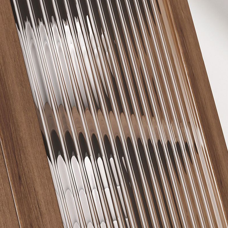 Sideboard contemporanea in legno massiccio 13,4 "H Board laterale con armadi