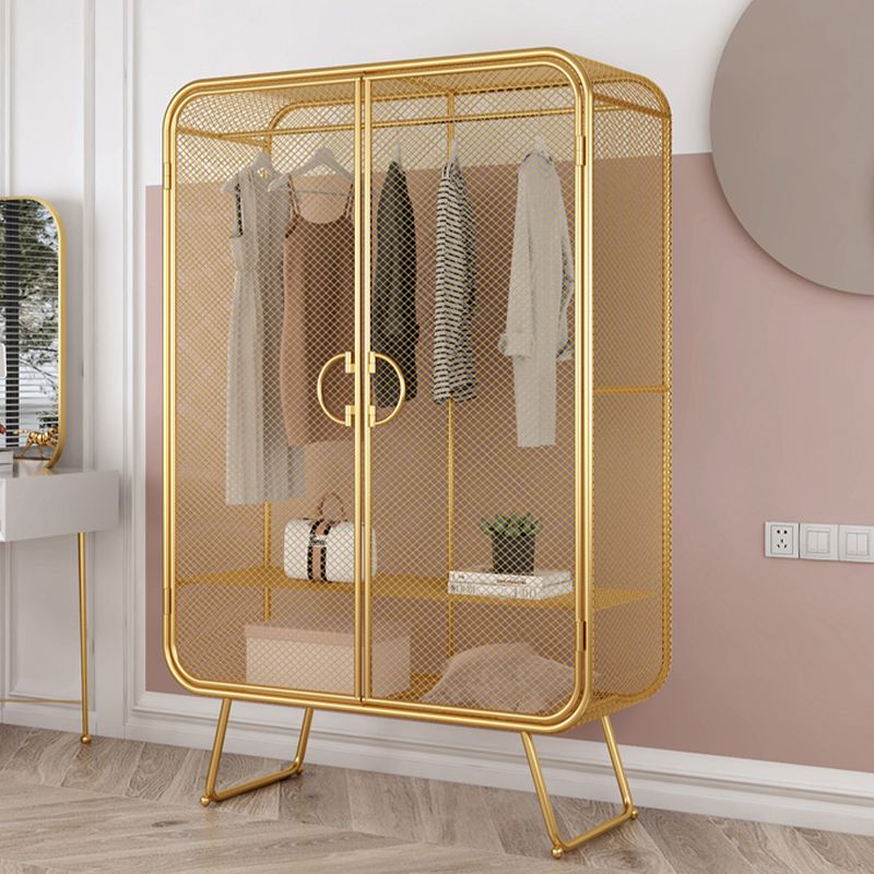 Noordse ijzeren rooster Garderobe Lange hangende opberg metalen opbergkast