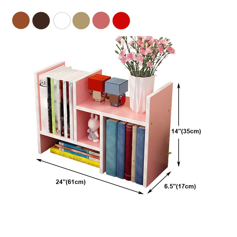Modern Style 17.8"H Bookshelf Open Back Wood Bookcase for Home Office