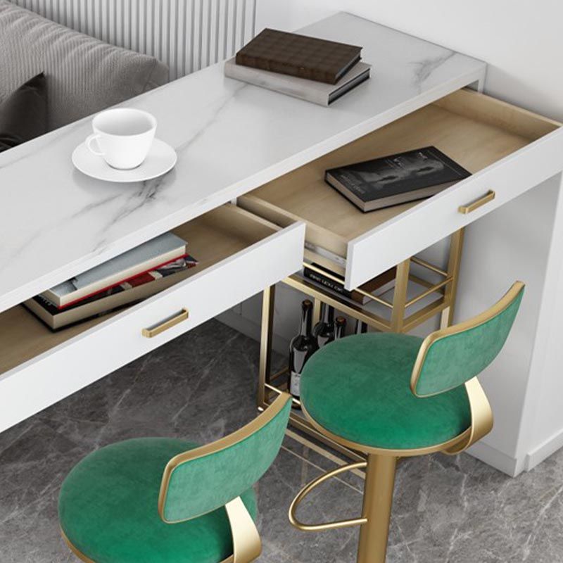 Living Room Double Pedestal Pub Table Contemporary Stone Bistro Bar Table Clearhalo 'Bar Furniture' 'Bar Tables' 'bar_tables' 'furn' 'furn_bar_tables' 'Furniture' 'Kitchen & Dining Furniture' 1200x1200_fc8f2b6c-11bd-437b-b7f3-afddb9344da3