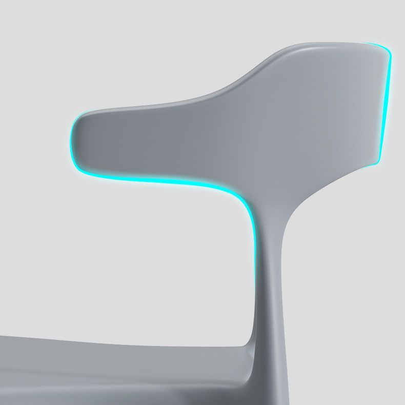 Contemporary Style Stackable Chairs Dining Armless Chairs with Plastic Legs Clearhalo 'Dining Chairs' 'Dining Tables & Seating' 'dining_chair' 'furn' 'furn_dining_chair' 'Furniture' 'furniture_dining_chair' 'Kitchen & Dining Furniture' 1200x1200_fc8f75df-d4fd-471f-adeb-6b224070fcdc