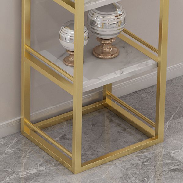 Tavolo da pranzo bar rettangolo bar a barre da pranzo con base di cavalletto dorato