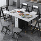 Solid Wood Contemporary Rectangular Table Glass Top Table with Drop Leaf Clearhalo 'Dining Tables & Seating' 'Dining Tables' 'dining_table' 'furn' 'furn_dining_table' 'Furniture' 'furniture_dining_table' 'Kitchen & Dining Furniture' 'kitchen' 'kitchen_dining_table' 1200x1200_fc9137b3-b868-43c9-924b-6e57716724d9