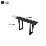 Mesa de mármol contemporáneo 4 patas console mesa rectángulo de sofá resistente a los rasguños