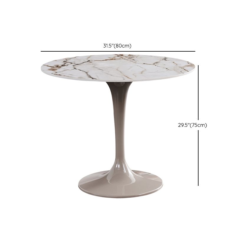 Ensemble de restauration ronde avec des chaises arrière solides 1/2/3 PCS PCES TOP DINETTE POUR CUISINE