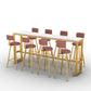 Glam Bar Table Set 1/5/9 Pieces Rectangle Stone Counter Table with Stools for Living Room Clearhalo 'Bar Furniture' 'furn' 'furn_home_bar_bar_sets' 'Furniture' 'Home Bars & Bar Sets' 'home_bar_bar_sets' 'Kitchen & Dining Furniture' 1200x1200_fc9237e2-bf71-4249-8c7b-3bfebd2f2229