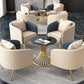 Round Shape Luxury Dining Table White Tone Fixed Table with Sintered Stone Clearhalo ' dining_table' 'Dining Tables & Seating' 'Dining Tables' 'furn' 'furn_dining_table' 'Furniture' 'furniture_dining_table' 'Kitchen & Dining Furniture' 'kitchen&dining_furn' 'kitchen' 'kitchen_dining_table' 1200x1200_fc924105-18e4-49a4-9d84-3f90a144d30f
