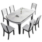 Modern Style Stone Set of 7 Round Shape Dining Furniture Set