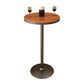 1/3 Pieces Industrial Iron Bar Table Set Round Bistro Set with Pine Wood Top