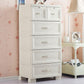 Modern Plastic Storage Cabinet for Bedroom Matte Finish Cabinet with 6 Drawers
