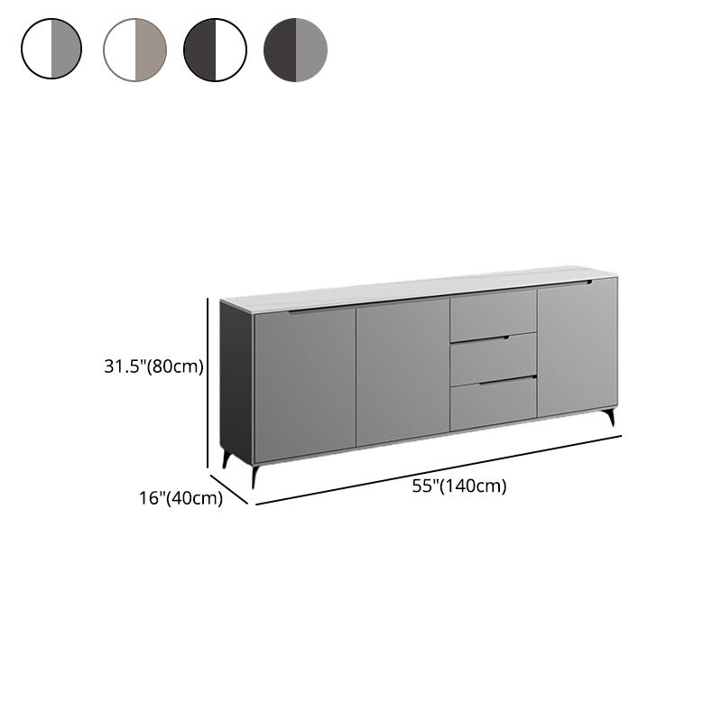 Scheda laterale in stile glam Sinterita Sinterita Sideboard con porta e cassetto per uso domestico